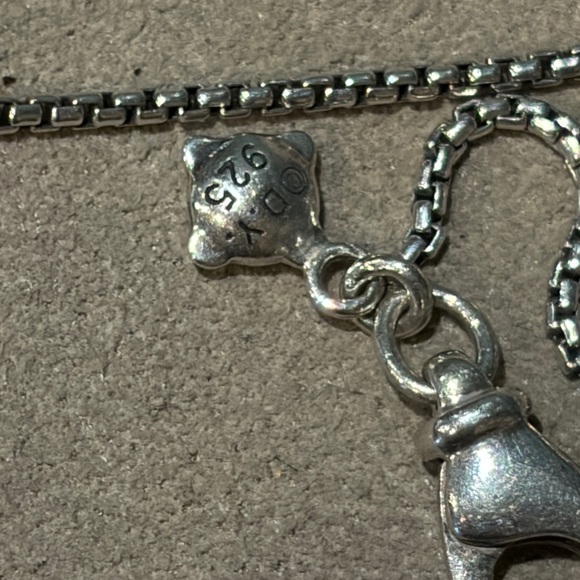 David Yurman Sterling/ Diamond Pave Heart Bracelet/ Pendant Set - Picture 10 of 11